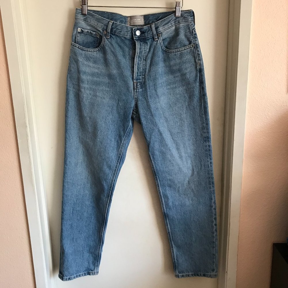 Everlane Light Wash Hi-Rise Cheeky Straight Jeans